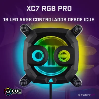Iluminación RGB del CORSAIR HYDRO-X XC7 RGB PRO