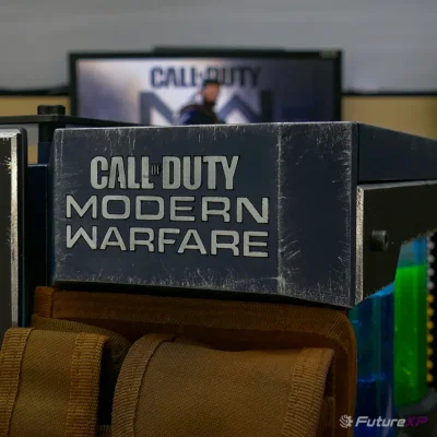 Detalle del logo frontal de Call of Duty