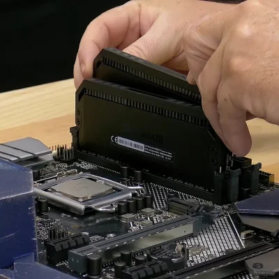 Instalacion de la memoria RAM en la placa base