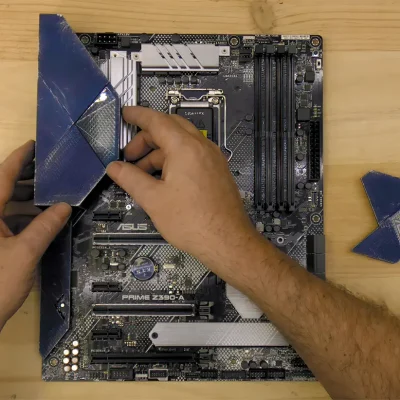 Instalacion de los covers personalizados en la placa base