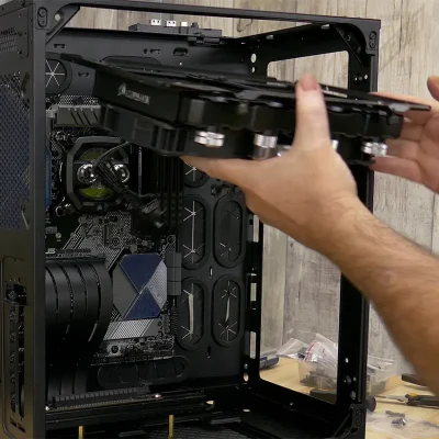 Instalacion del conjunto de radiadores superior