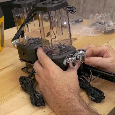 Montaje del segundo deposito en la guia central