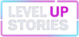 logo level up stories recortado